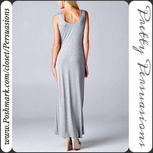 LAST ONE ‼️NWT White Button Slit Maxi Tank Dress - Picture 2 of 3