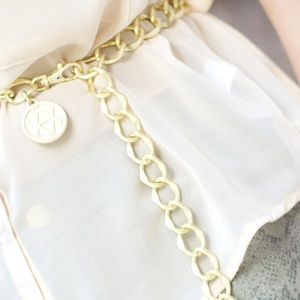 Very versatile! CAbi Chain Belt Necklace, gold