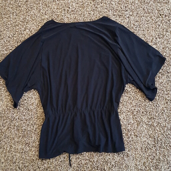 **SOLD**! Chaps navy flowy top - Picture 2 of 4