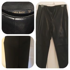 Zara Faux Leather Leggings size L