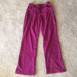 Greys Anatomy maroon scrub pants