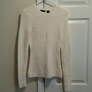 White sparkly sweater
