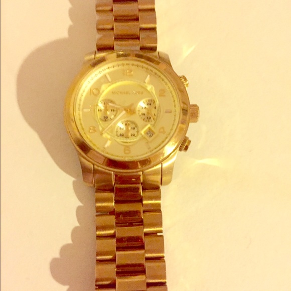 Michael Kors large runway gold watch