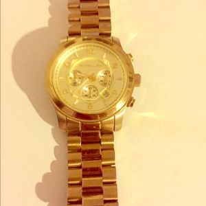 Michael Kors large runway gold watch