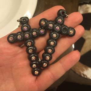 **sold** Sookie Sookie black cross rhinestone
