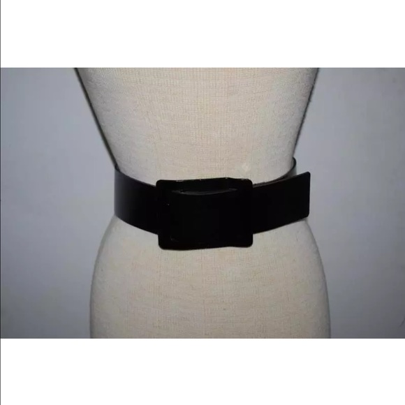 BETSY JOHNSON BLACK WIDE BELT