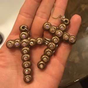 **sold** Sookie Sookie brown rhinestone cross