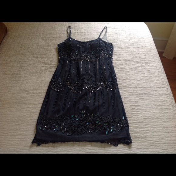 Blue Sequined Dress