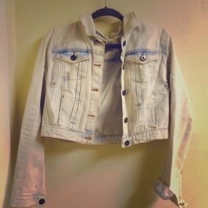 Distressed denim jacket
