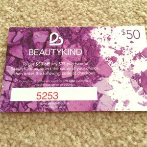 Gift card code 5253. Spend $75.00 get $50.00 off.