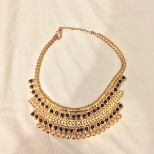 Gold And Black Statement Necklace