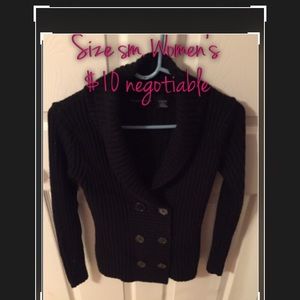 Women's black sweater jacket