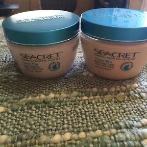 Seacret body butter and salt scrub