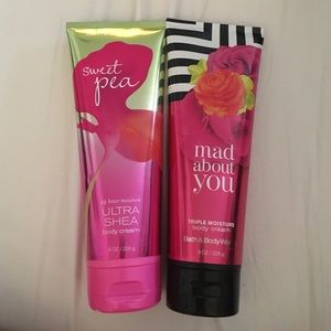 two bath and body works lotions