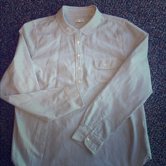 J. Crew Tops - J. Crew SZ Large Peter Pan collar popover top