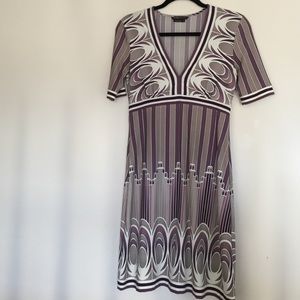 BCBG stretch V neck dress