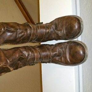 Brown tall boots