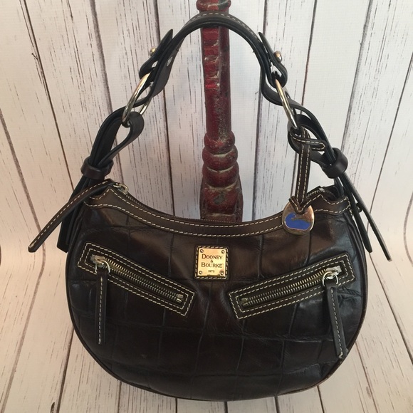 Authentic Dooney and Bourke croco chocolate purse