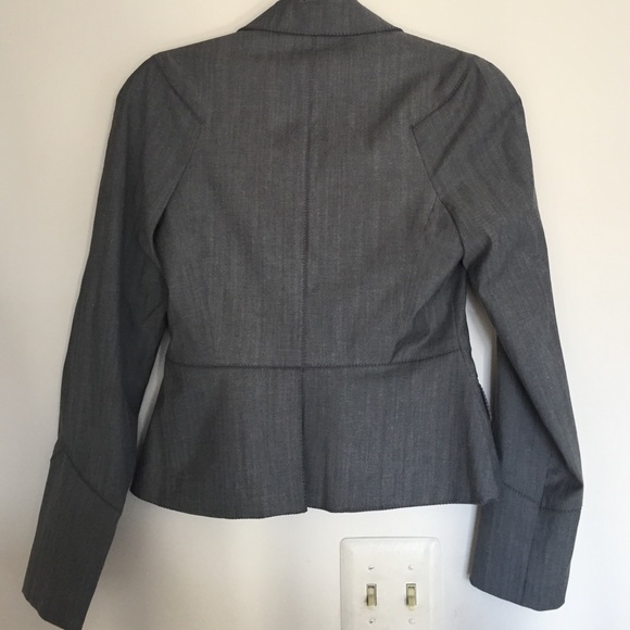 Max Studio Special Edition Gray Snap Button Blazer - image 2
