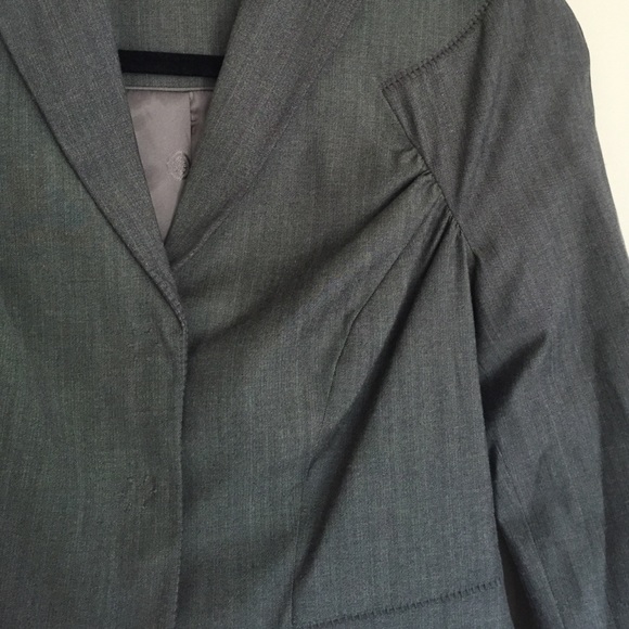 Max Studio Special Edition Gray Snap Button Blazer - image 4