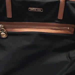 Black and Tan Michael Kors handbag