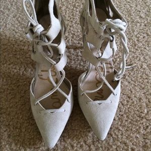 Sam Edelman lace up shoes with 2" heel