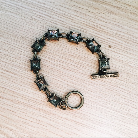 American Eagle square gem burnished bracelet