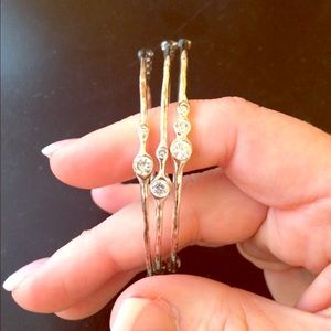 Stella & Dot silver bangles