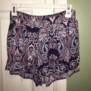 High waisted flowy shorts