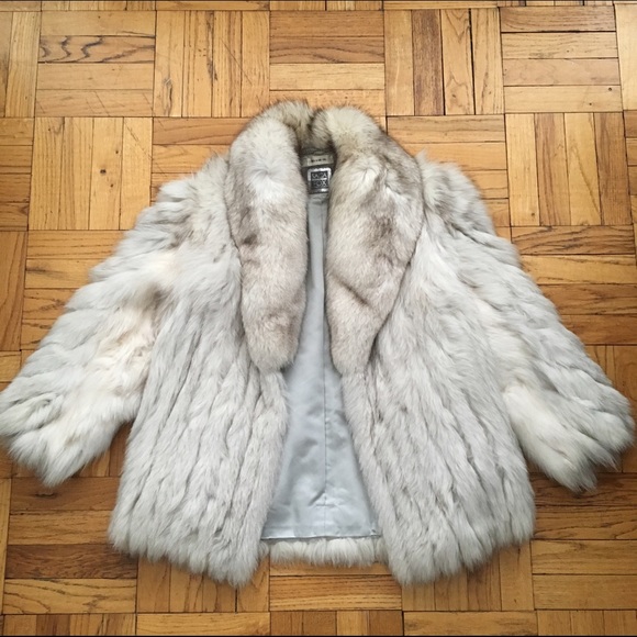 Vintage Silver Fox Fur Coat