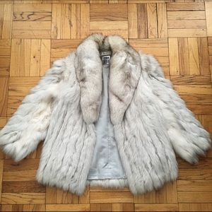Vintage Silver Fox Fur Coat