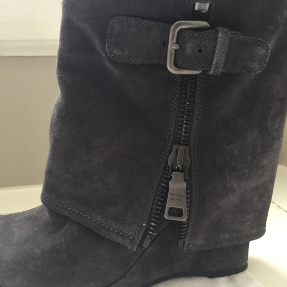 Authentic Prada Suede Ankle Boots! - Picture 4 of 4