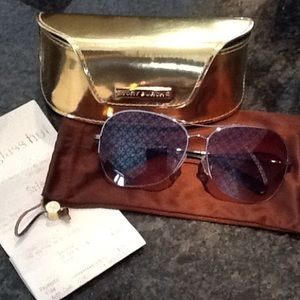 TORY BURCH MIRRORED SUNGLASSES
