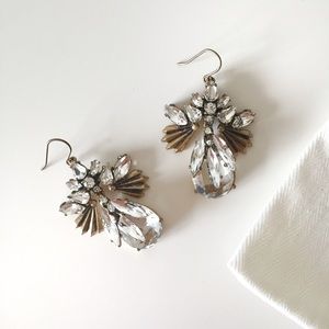 J. Crew diamond chandelier earrings