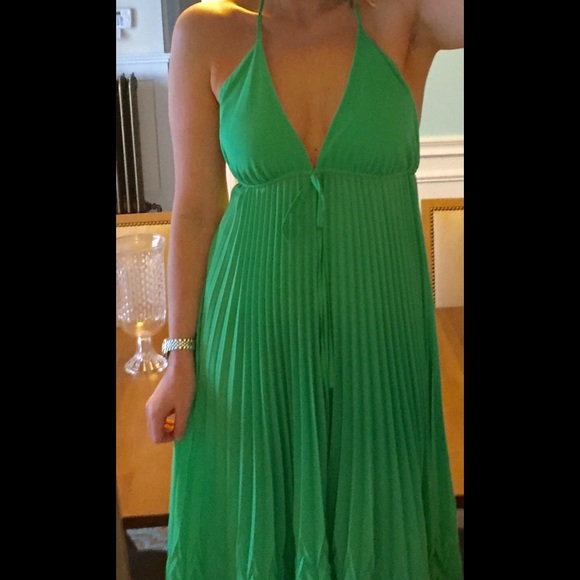 Alice + Olivia green halter dress XS - Picture 4 of 4