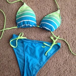Hollister neon swimsuit