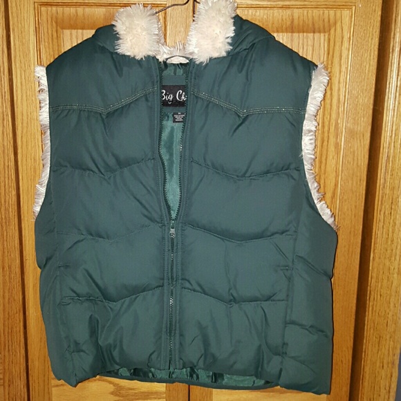Green poofy vest