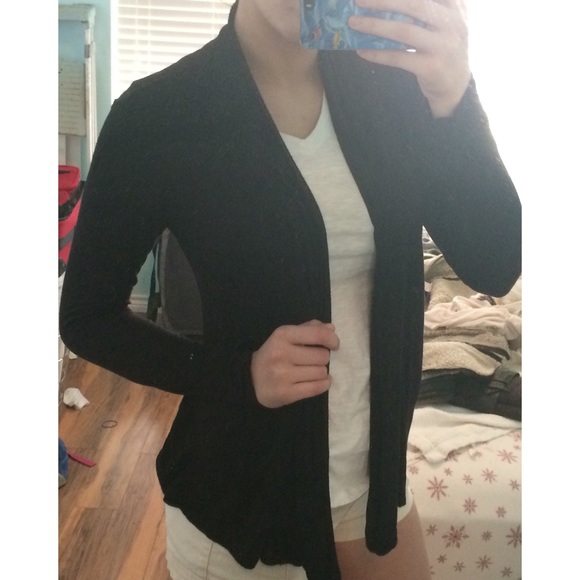 Black cardigan