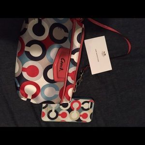 Coach wristlet with iPhone 5 case