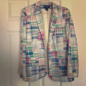 Madras plaid blazer.