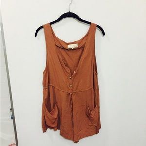 Slouchy Tan Romper