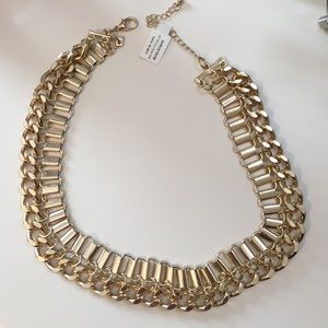 Gold chain statement necklace