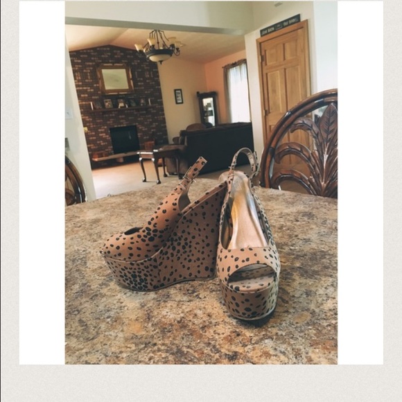 XXI Peep Toe Cheetah Wedges