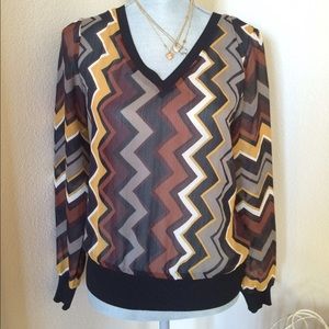 Missing for Target pull over chiffon top