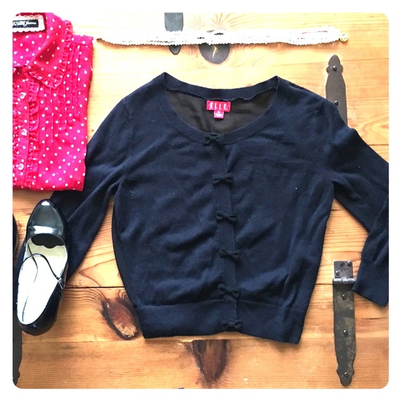 Bows and Sheer Crop Cardigan