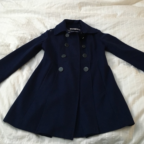 Kenneth Cole navy wool coat.