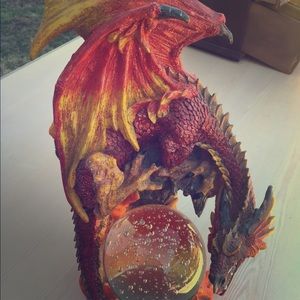 Dragon with crystal ball