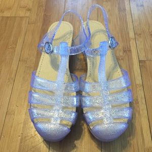 Clear Glitter Jelly Platforms