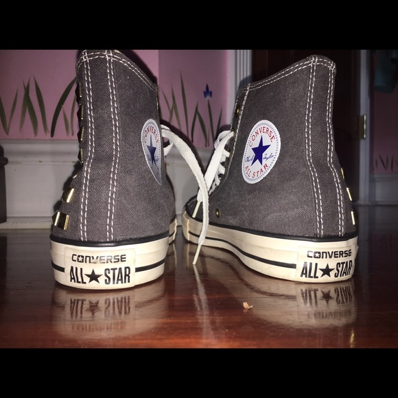 grey studded converse