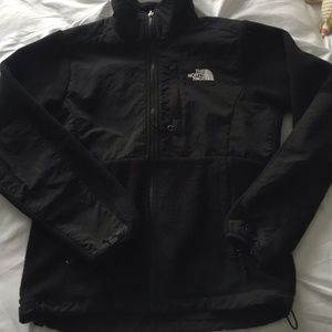 Black fleece north face jacket